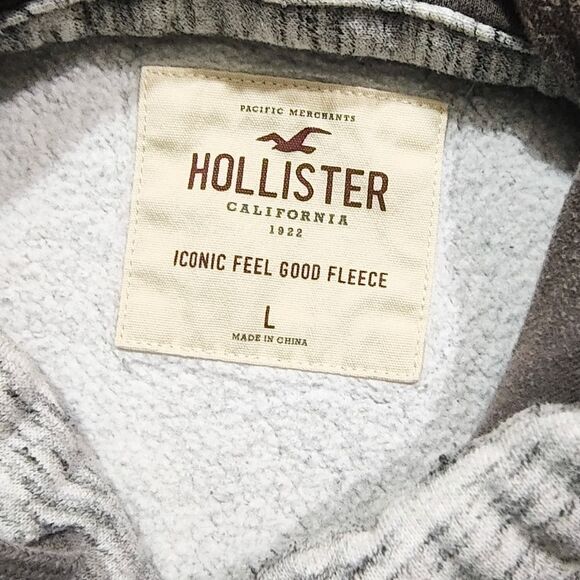 Hollister Ombre Gray Iconic Feel Good Fleece Pullover Hoodie #C - Picture 5 of 5